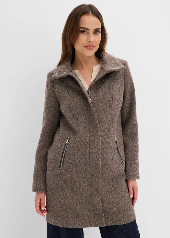 Cappotto corto da mezza stagione in simil lana, bonprix