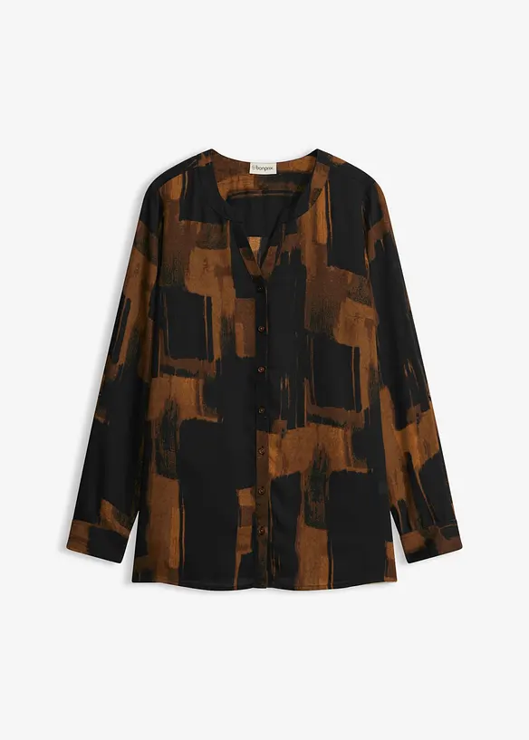 Camicetta lunga di chiffon a fantasia, bonprix