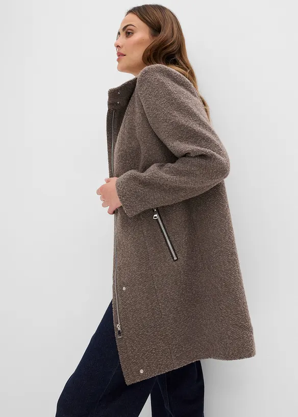Cappotto corto da mezza stagione in simil lana, bonprix