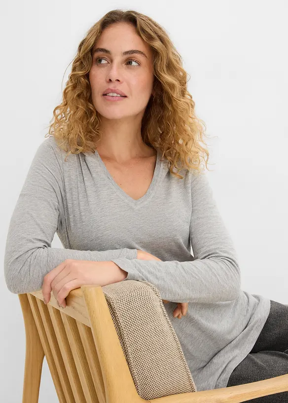 Maglia lunga con cappuccio, bonprix