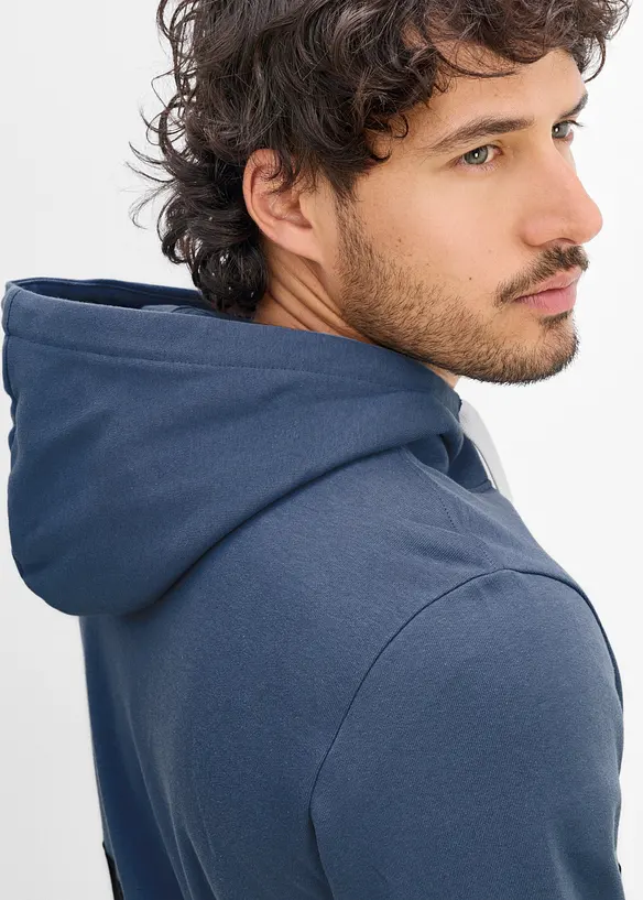Felpa con cappuccio, slim fit, bonprix
