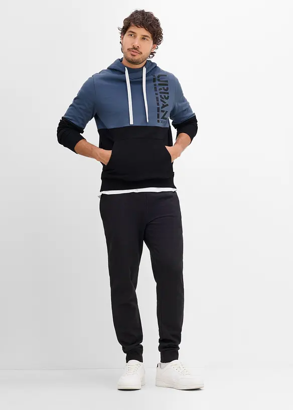 Felpa con cappuccio, slim fit, bonprix