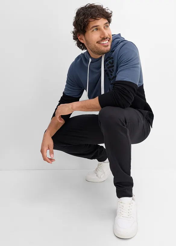 Felpa con cappuccio, slim fit, bonprix