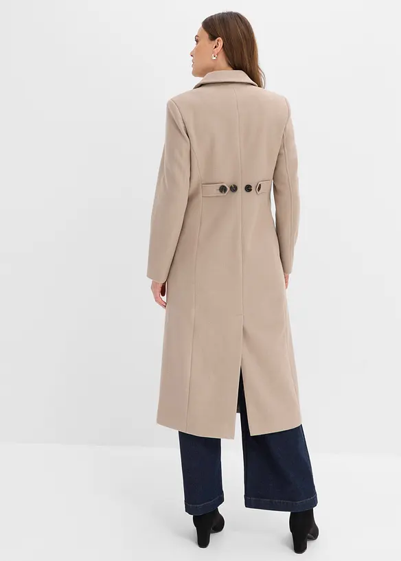 Cappotto lungo in simil lana, bonprix