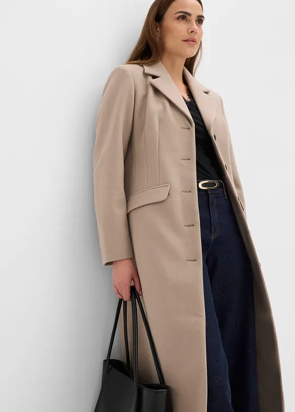 Cappotto lungo in simil lana, bonprix