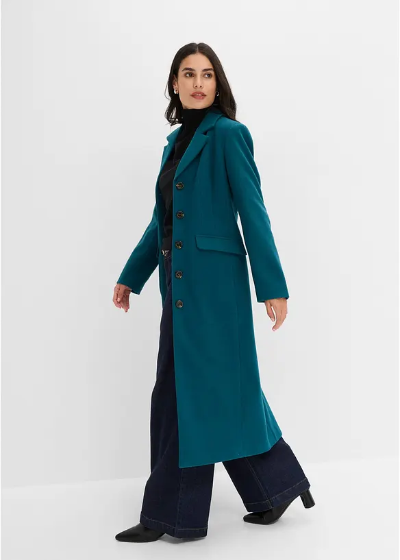Cappotto lungo in simil lana, bonprix