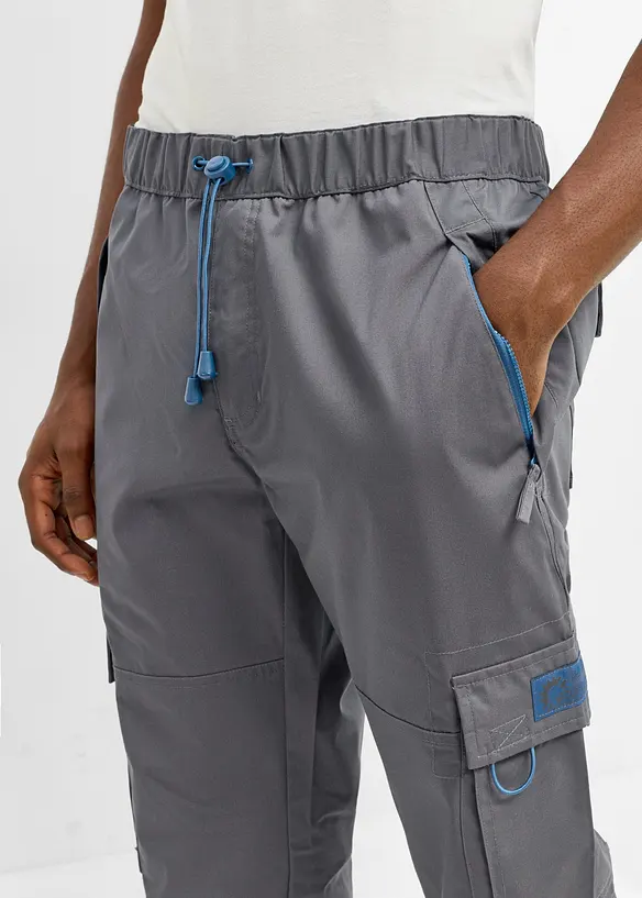 Pantaloni cargo con elastico in vita relaxed fit, straight, bonprix