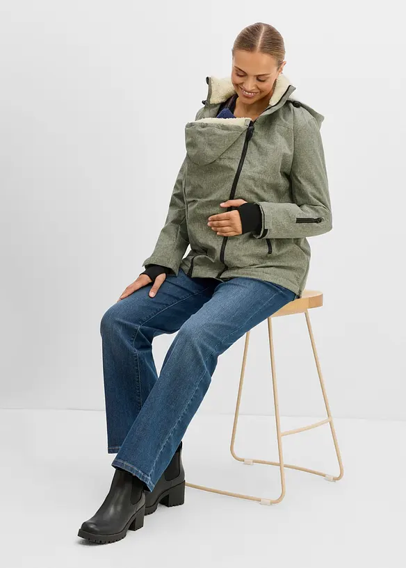 Giacca pr&eacute;maman morbida 3 in 1 con inserto babywearing, bonprix