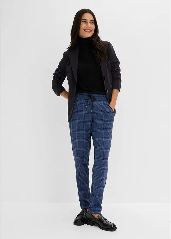 Pantaloni jacquard con elastico in vita, bonprix