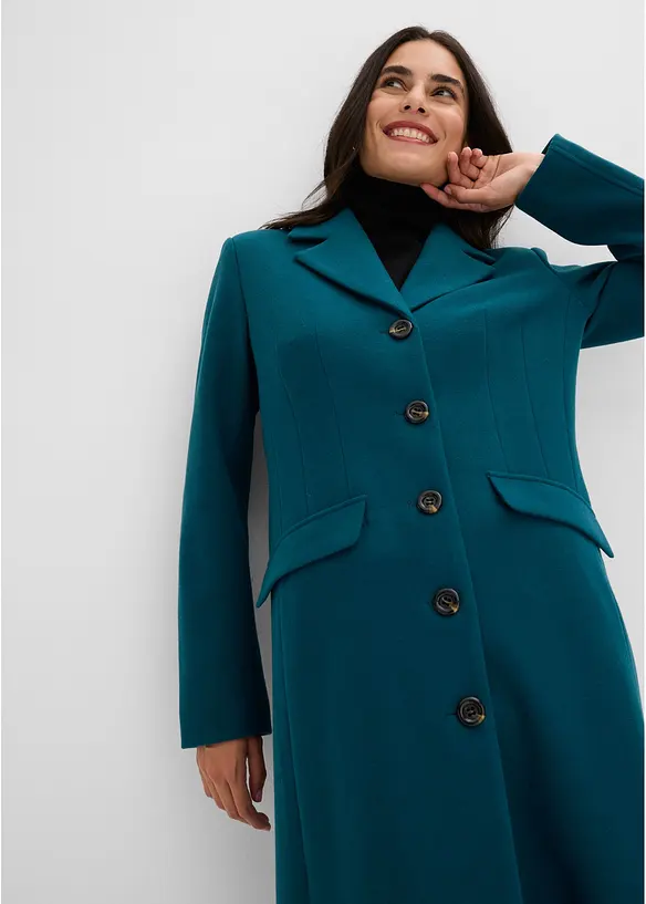 Cappotto lungo in simil lana, bonprix