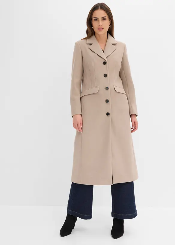 Cappotto lungo in simil lana, bonprix