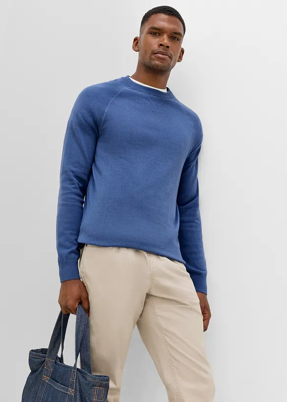 Maglione in filato fine di puro cotone (pacco da 2), bonprix