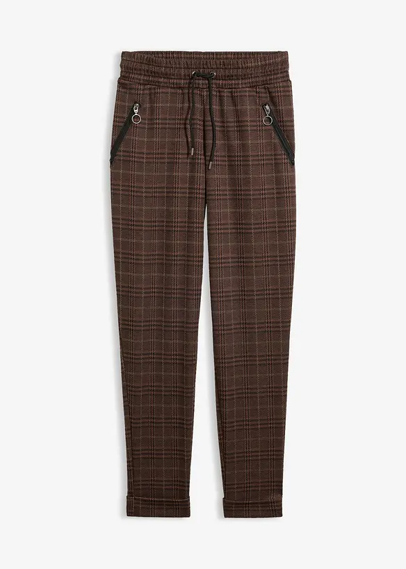 Pantaloni principe di Galles con elastico in vita, bonprix