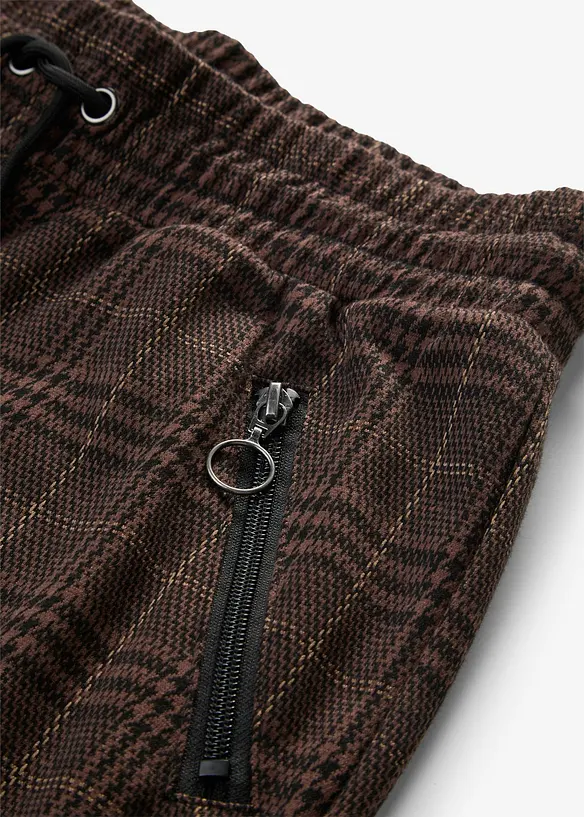Pantaloni principe di Galles con elastico in vita, bonprix