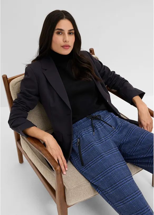 Pantaloni jacquard con elastico in vita, bonprix