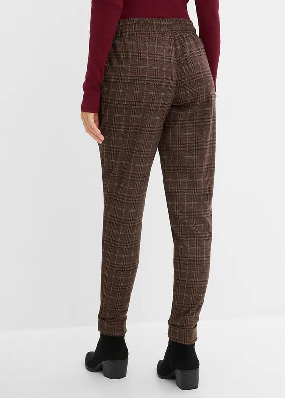 Pantaloni principe di Galles con elastico in vita, bonprix