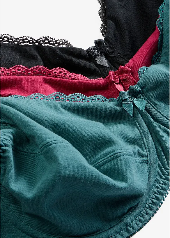 Reggiseno con ferretto e cotone biologico morbido (pacco da 3), bonprix