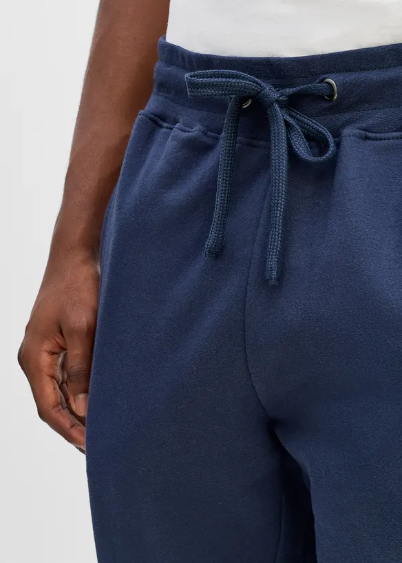 Pantaloni da jogging in puro cotone con stampa sportiva, bonprix