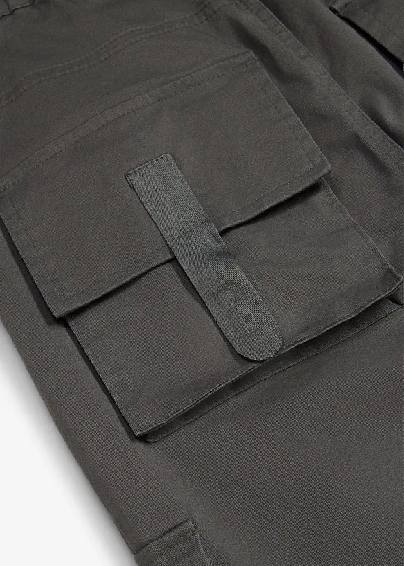 Pantaloni cargo elasticizzati con elastico in vita e tasche pratiche, regular fit, bonprix