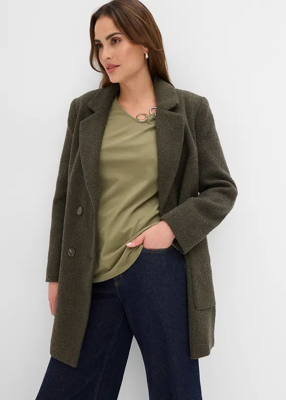 Cappotto corto in simil lana, bonprix