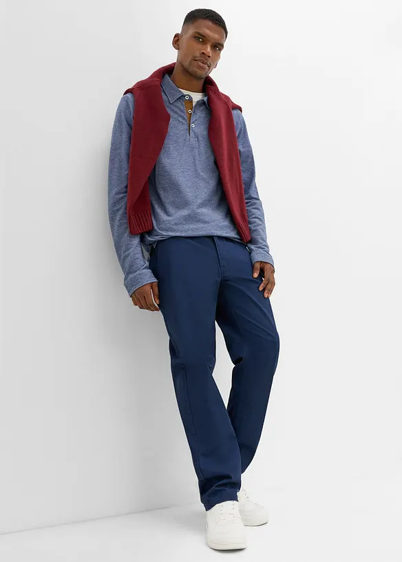Pantaloni chino elasticizzati relaxed fit, straight, bonprix