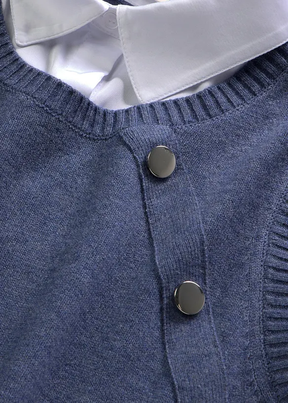 Maglione con inserto effetto camicia, bonprix