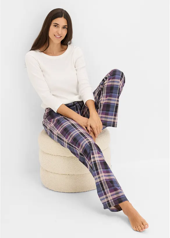 Pantaloni da pigiama in puro cotone (pacco da 3), bonprix