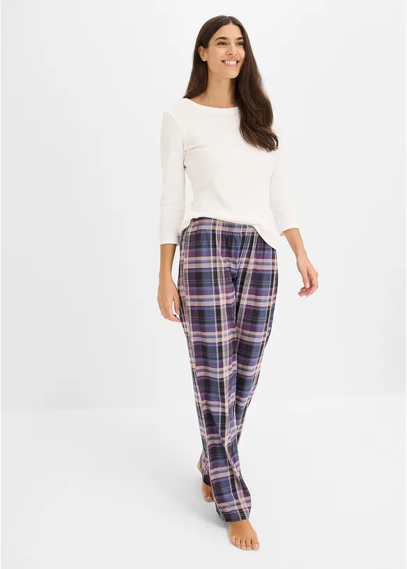Pantaloni da pigiama in puro cotone (pacco da 3), bonprix