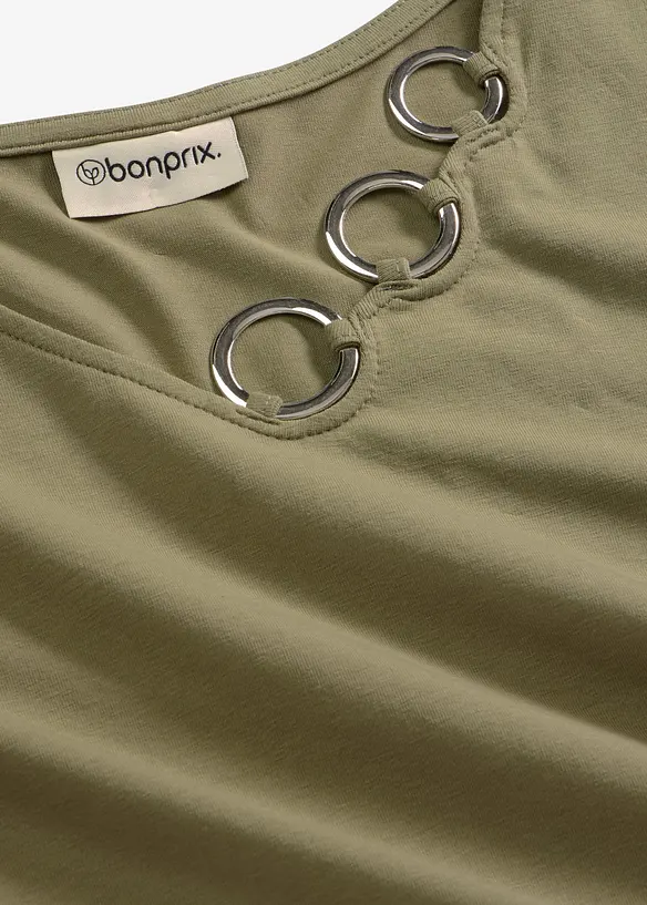 Maglia a maniche lunghe con occhielli, bonprix