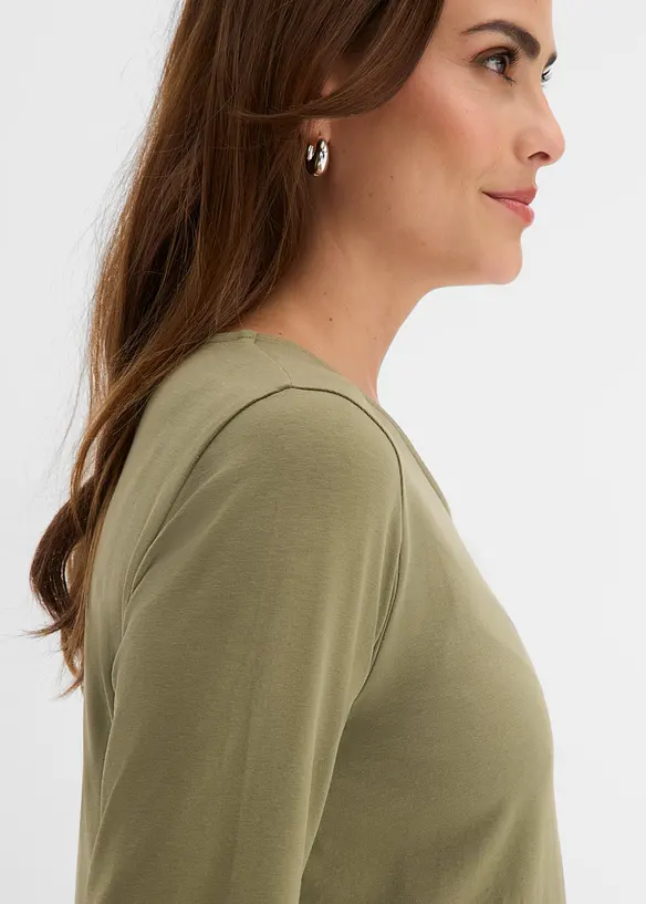 Maglia a maniche lunghe con occhielli, bonprix