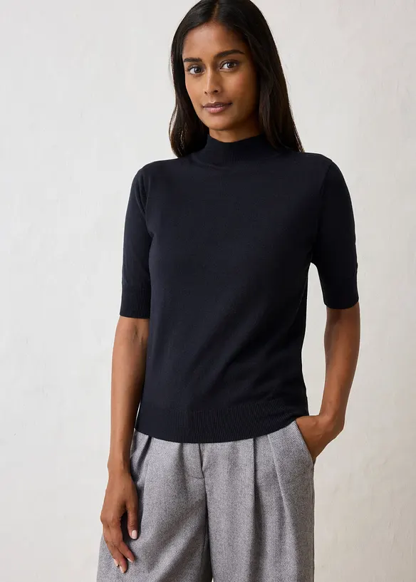 Maglione a collo alto in morbido misto lana, bonprix