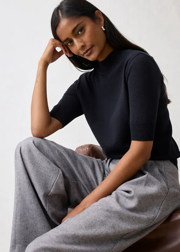 Maglione a collo alto in morbido misto lana, bonprix