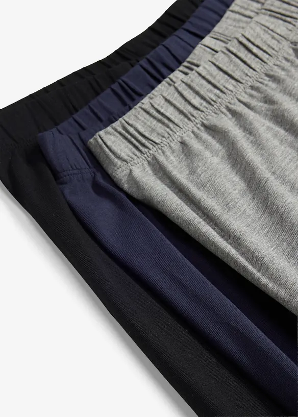 Leggings in misto cotone biologico elasticizzato (pacco da 3), bonprix