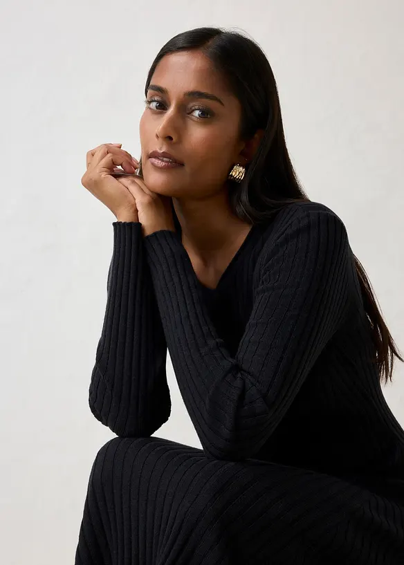 Abito in maglia di lana merino, bonprix