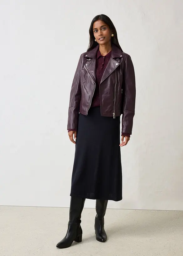 Gonna in maglia di misto lana morbido, bonprix