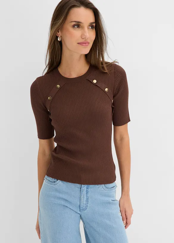 Maglione in filato fine di misto viscosa morbido, bonprix