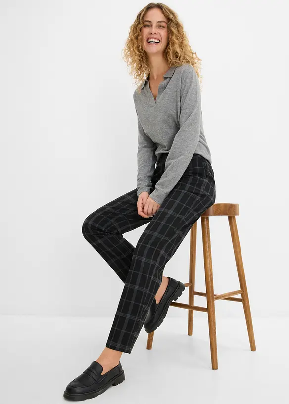 Pantaloni chino a quadri, bonprix