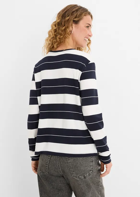 Maglia a maniche lunghe in cotone pesante, bonprix
