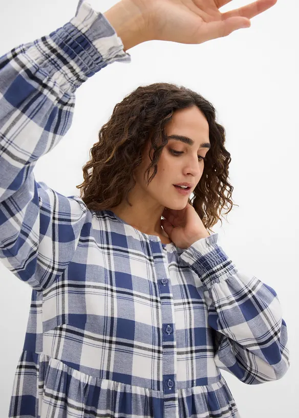 Abito midi in flanella di puro cotone, bonprix