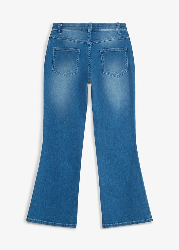 Jeans a zampa, vita bassa, bonprix