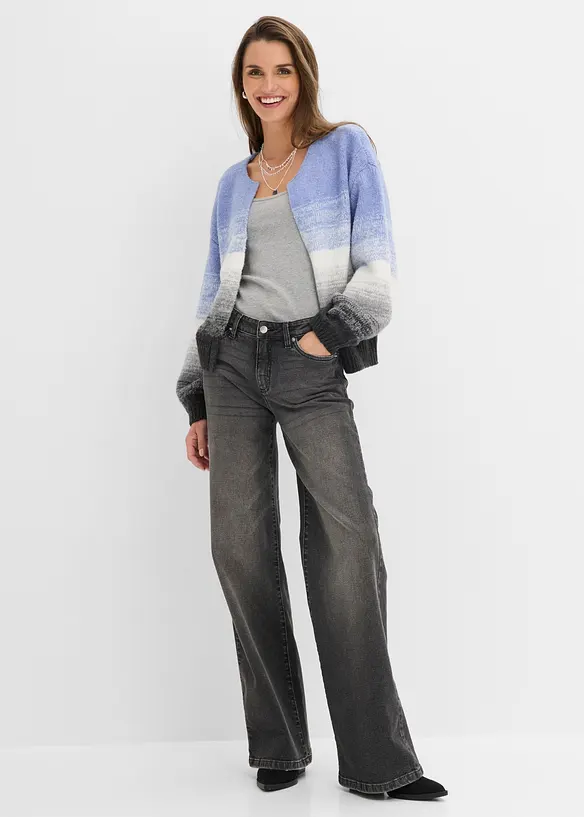 Cardigan in morbido filato grosso misto lana, bonprix