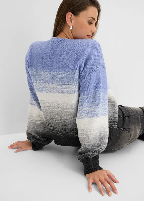 Cardigan in morbido filato grosso misto lana, bonprix