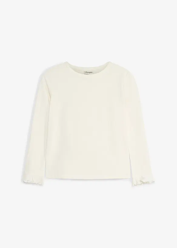 Maglia a maniche lunghe in misto cotone biologico elasticizzato, bonprix