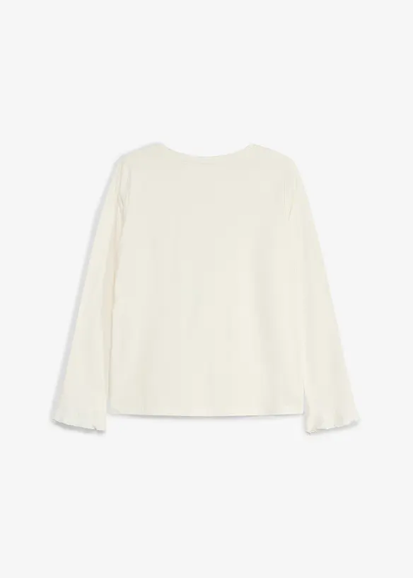 Maglia a maniche lunghe in misto cotone biologico elasticizzato, bonprix