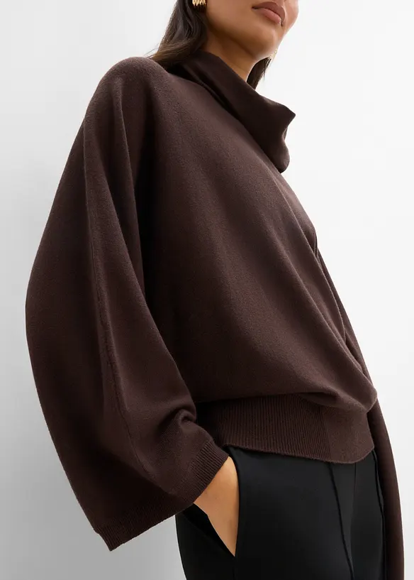 Maglione morbido in filato fine misto viscosa, bonprix