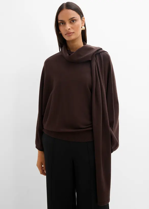 Maglione morbido in filato fine misto viscosa, bonprix