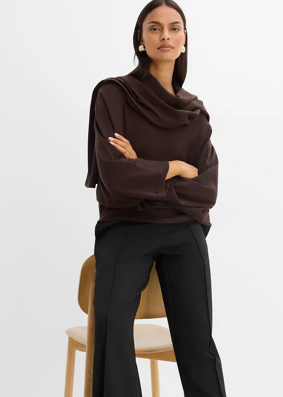 Maglione morbido in filato fine misto viscosa, bonprix