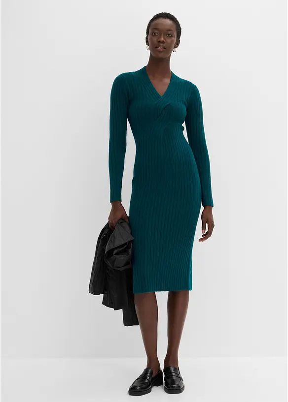 Abito in maglia misto lana, bonprix