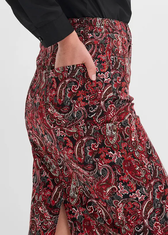 Gonna in misto cotone elasticizzato, bonprix