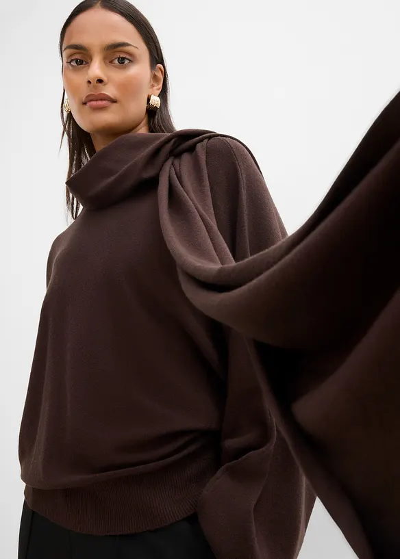 Maglione morbido in filato fine misto viscosa, bonprix
